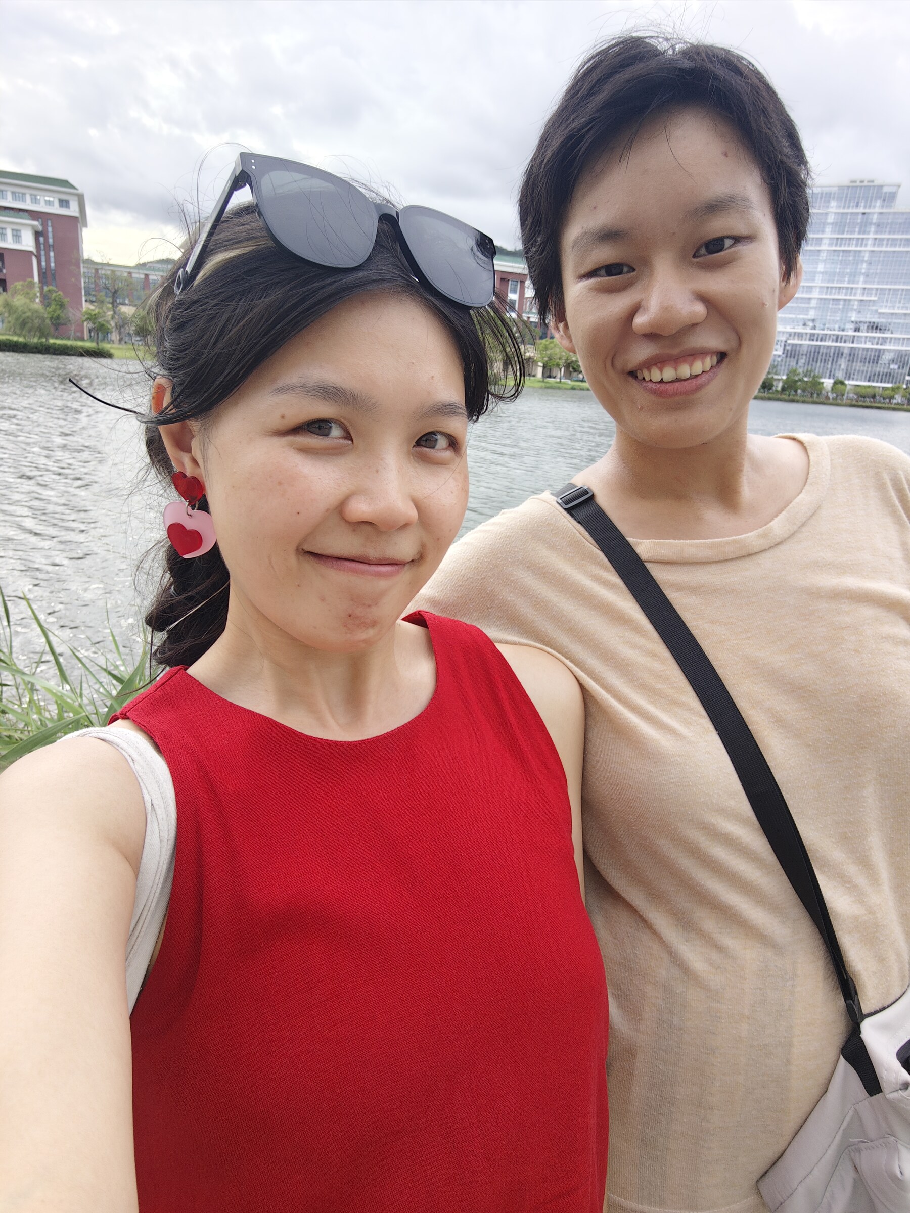 Cherish and Judy at Sun Yat-sen University Zhuhai Campus